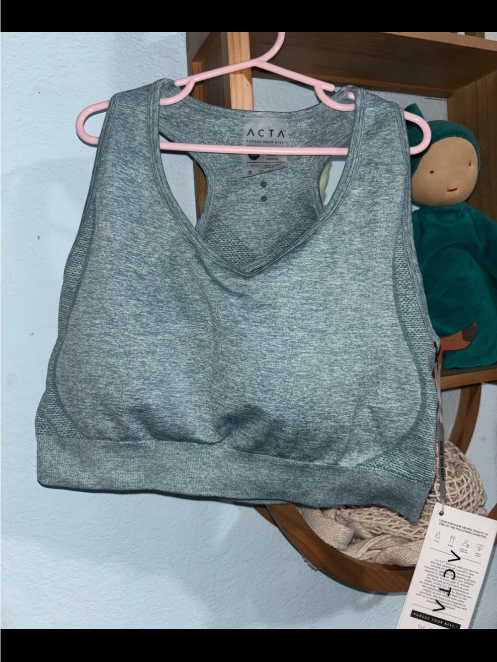 ACTA Seamless Grey Support Sports Bra